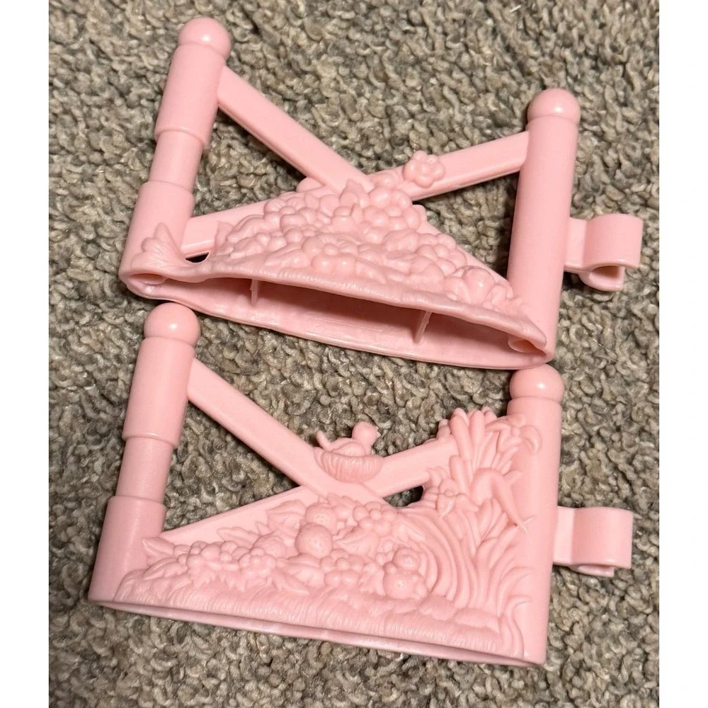 Vintage Fisher Price Little People Pink Garden Fence Panels Dollhouse Parts Lot